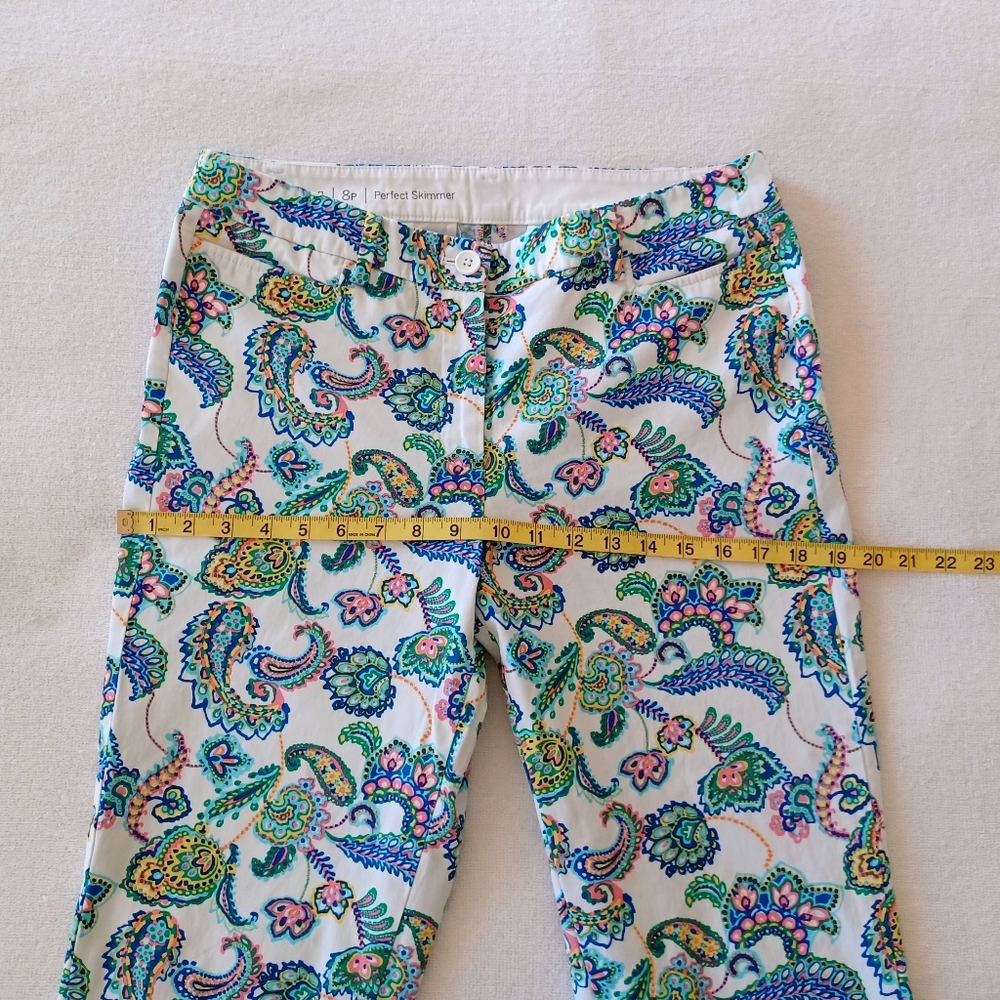 TALBOTS Paisley Perfect Skimmer Capri Pants, size 8p - Picture 8 of 15